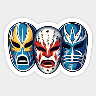 Lucha Libre Luchador Masks Sticker